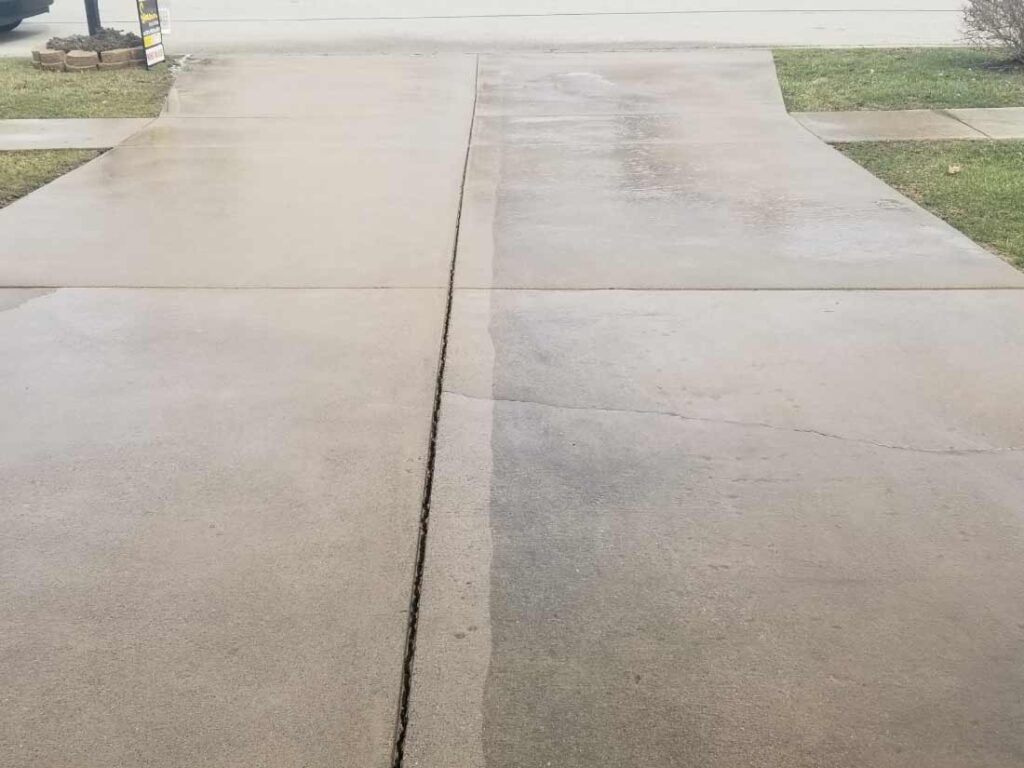 Driveway Cleaning Before and After