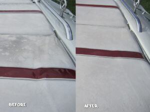 Boat Cloth Cleaning Before and After
