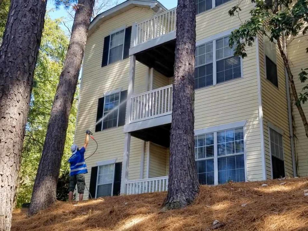 Apartment Building Exterior Cleaning