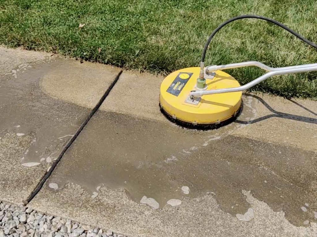 Sidewalk Cleaning with Surface Cleaner